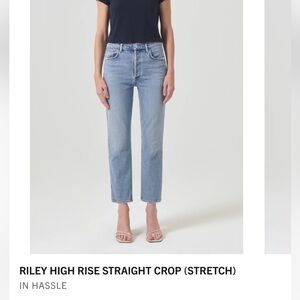 AGOLDE RILEY HIGH RISE STRAIGHT CROP (HASSLE) W26